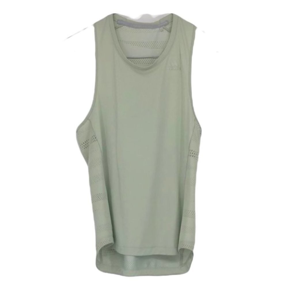 Adidas mint  pastel green muscle tank laser cut back